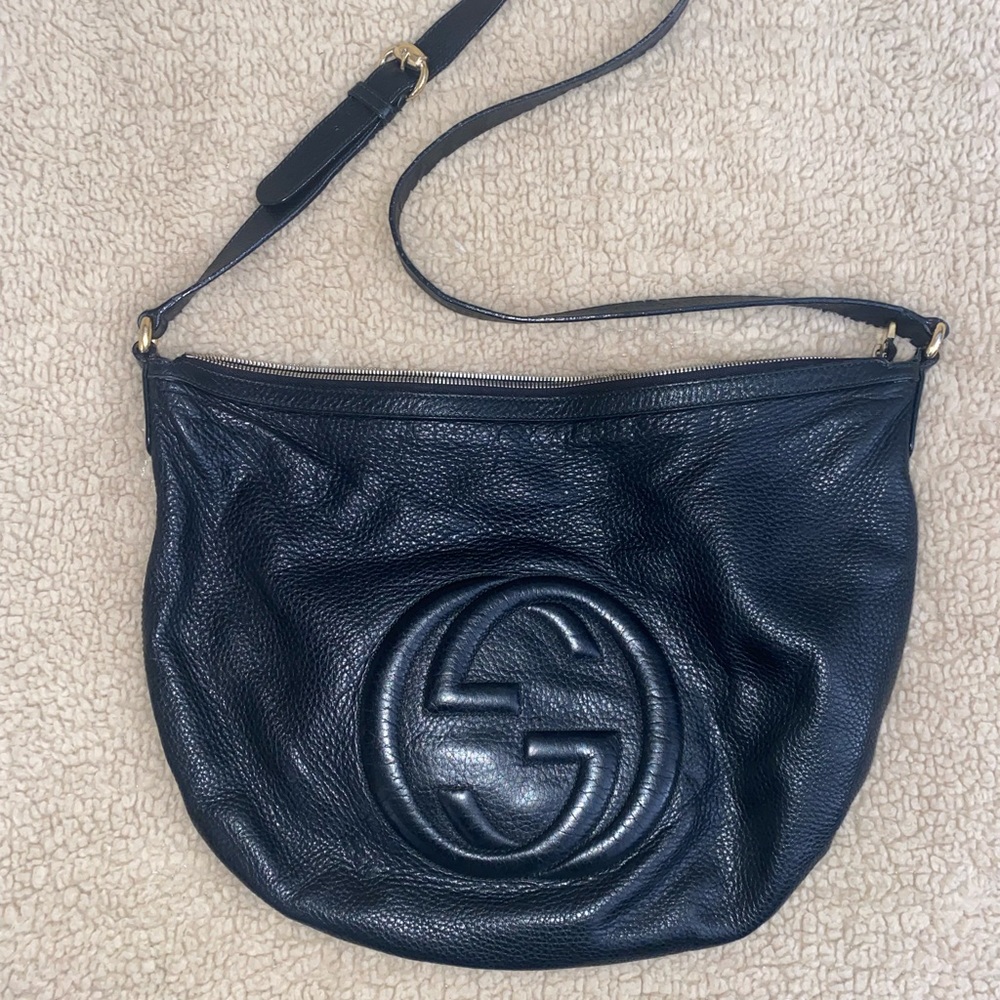 Gucci Pebbled Calfskin Medium Soho Hobo